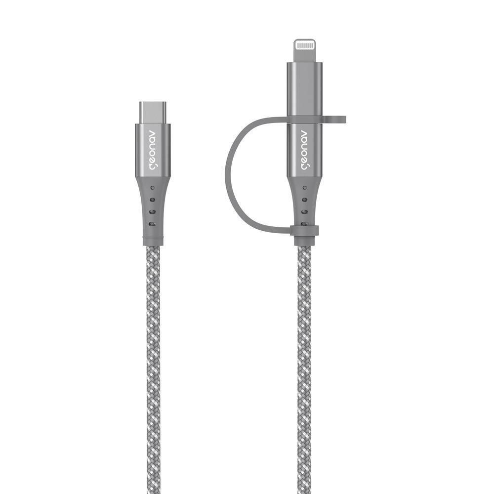 Cabo 2 em 1 USB-C Lightning LC21GR Geonav - 1,5m - 5