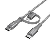 Cabo 2 em 1 USB-C Lightning LC21GR Geonav - 1,5m - 2