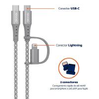 Cabo 2 em 1 USB-C Lightning LC21GR Geonav - 1,5m - 7