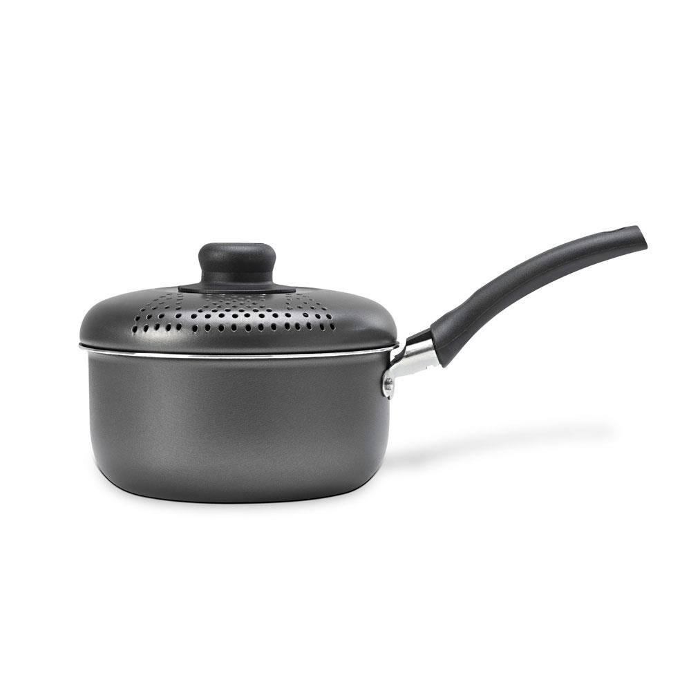 Espagueteira Multiflon Versatil com Tampa Preta - 14cm - 2