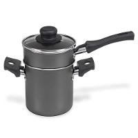 Mini Cuscuzeira Multiflon em Alumínio com Cabo TPA Versátil - Cinza - 1