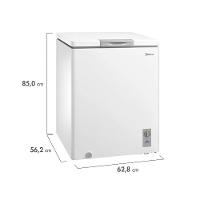 Freezer Horizontal Midea MDRC207 145 litros - Branco - 9