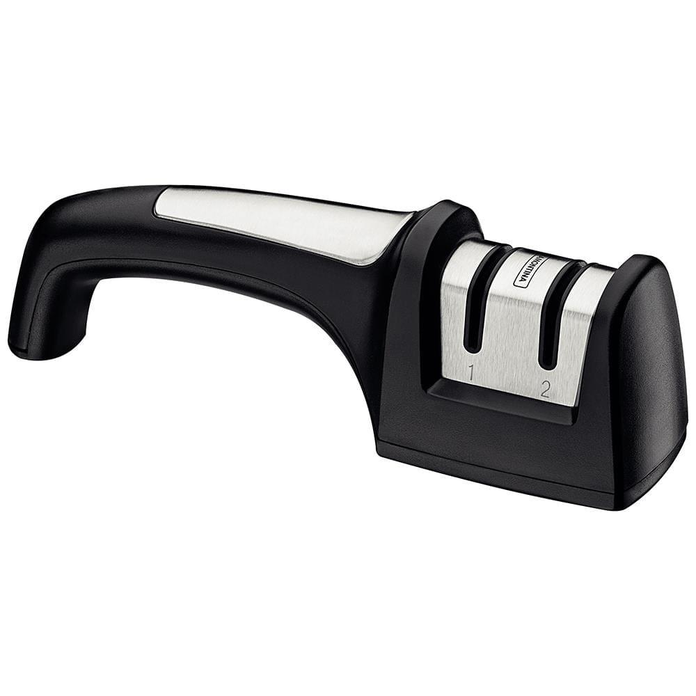 Afiador de Facas Tramontina Profio Diamantado com Suporte em ABS e Aço Inox Preto - 1