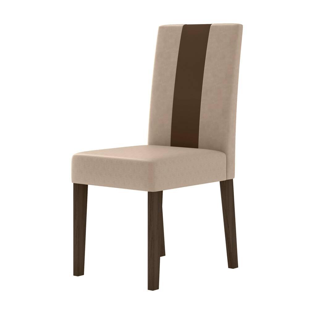 Mesa de Jantar Retangular Poliman Goya com Tampo de Vidro e 6 Cadeiras Revestidas em Suede - 5