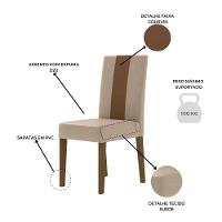 Mesa de Jantar Retangular Poliman Belle com 4 Cadeiras Revestidas em Suede - 9