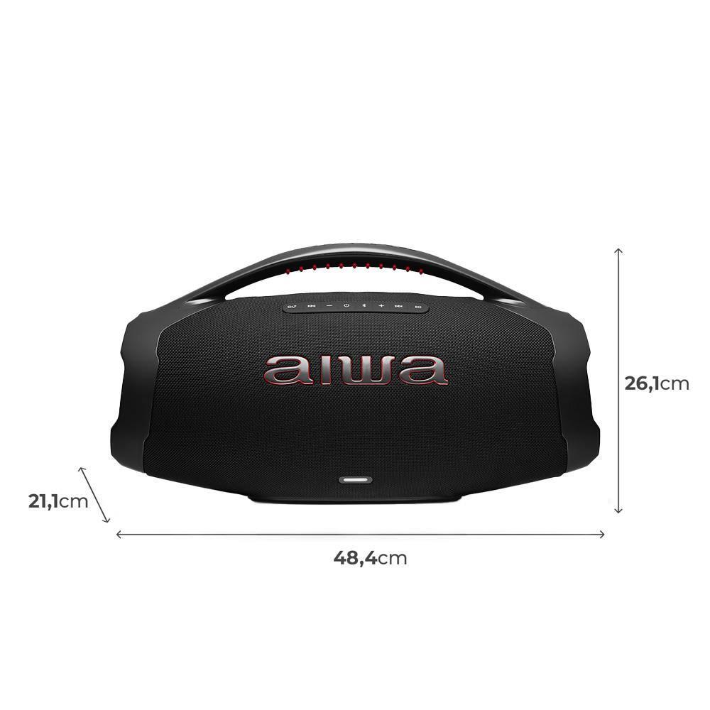 Caixa de Som Aiwa Boombox Plus com 3 Alto-falantes Bivolt e com Proteção IP66 Contra Água e Poeira AWS-BBS-01B - 200W - 6