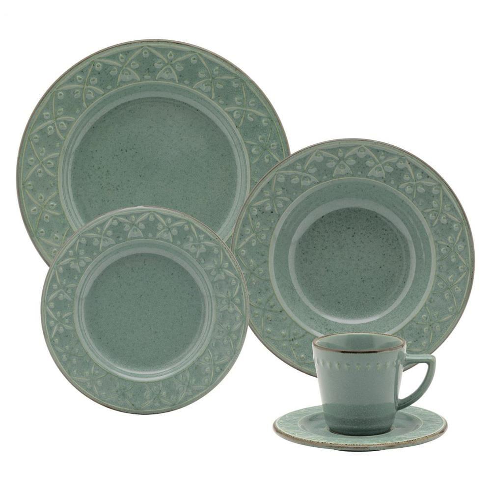 Aparelho de Jantar Biona Malaquita em Cerâmica com 20 peças - 1