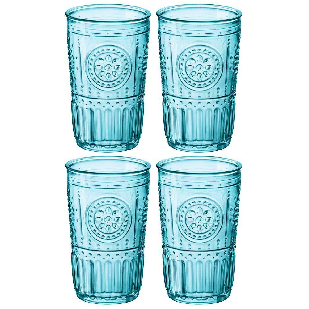 Conjunto de Copos Luigi Bormioli Cooler Romantic Azul 475 ml - 4 Peças - 1