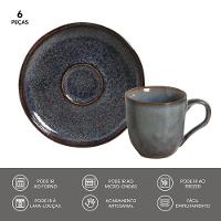 Conjunto de Xícaras de Café com Pires Porto Brasil Bio Titanium 6 peças - 120 ml - 3