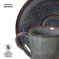 Conjunto de Xícaras de Café com Pires Porto Brasil Bio Titanium 6 peças - 120 ml - 4