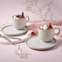 Conjunto de Xícaras de Chá Empilháveis com Pires Porto Brasil Latte – 230 ml - 3