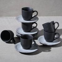 Conjunto de Xícaras de Café com Pires Porto Brasil Orgânico Concreto 6 peças - 120 ml - 3