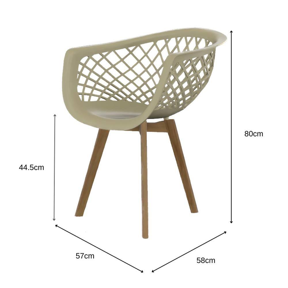 Cadeira de Jantar Web Wood Seat&Co com pés em Madeira - 4