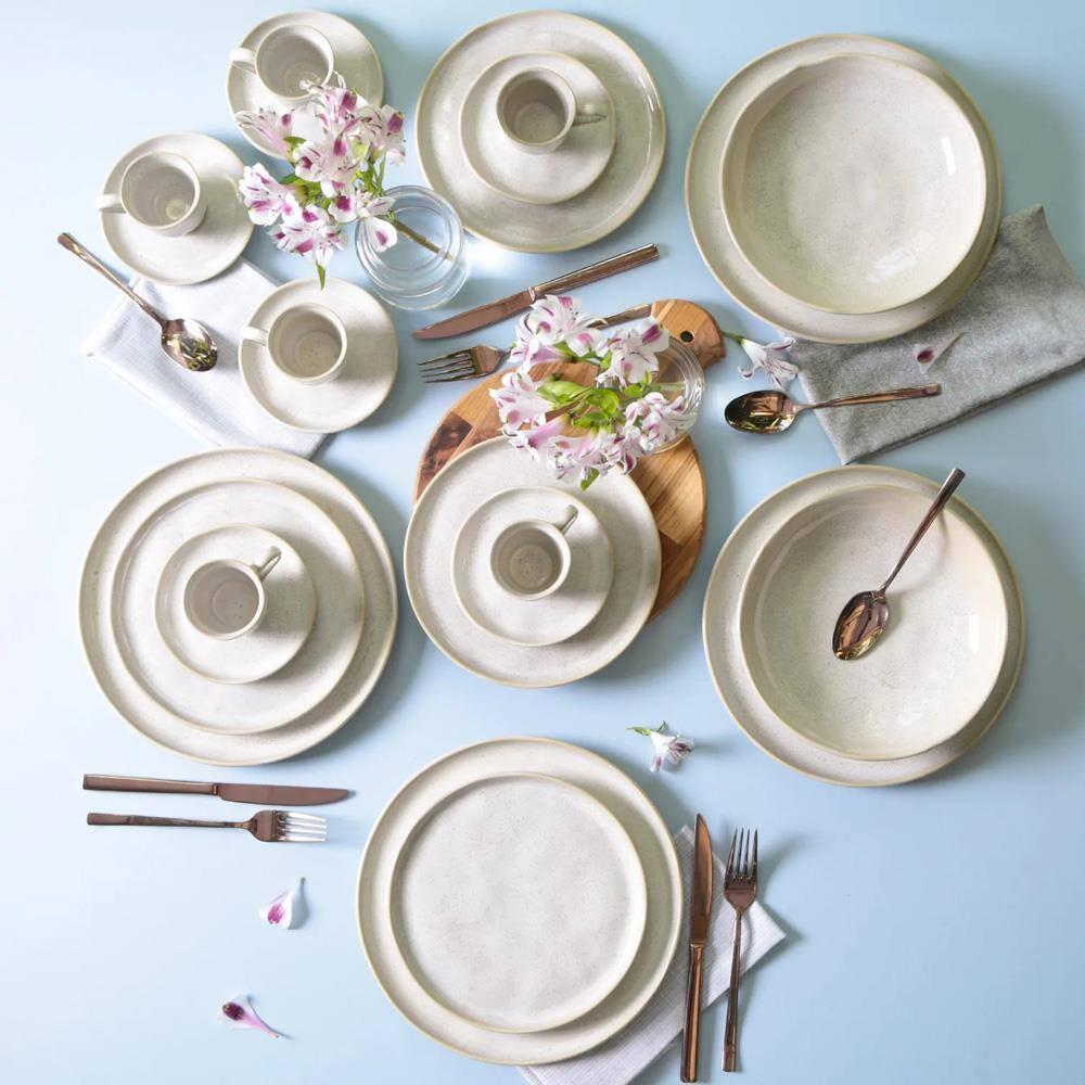 Aparelho de Jantar 30 Peças Porto Brasil Cerâmica Bio Latte - Bege - 2