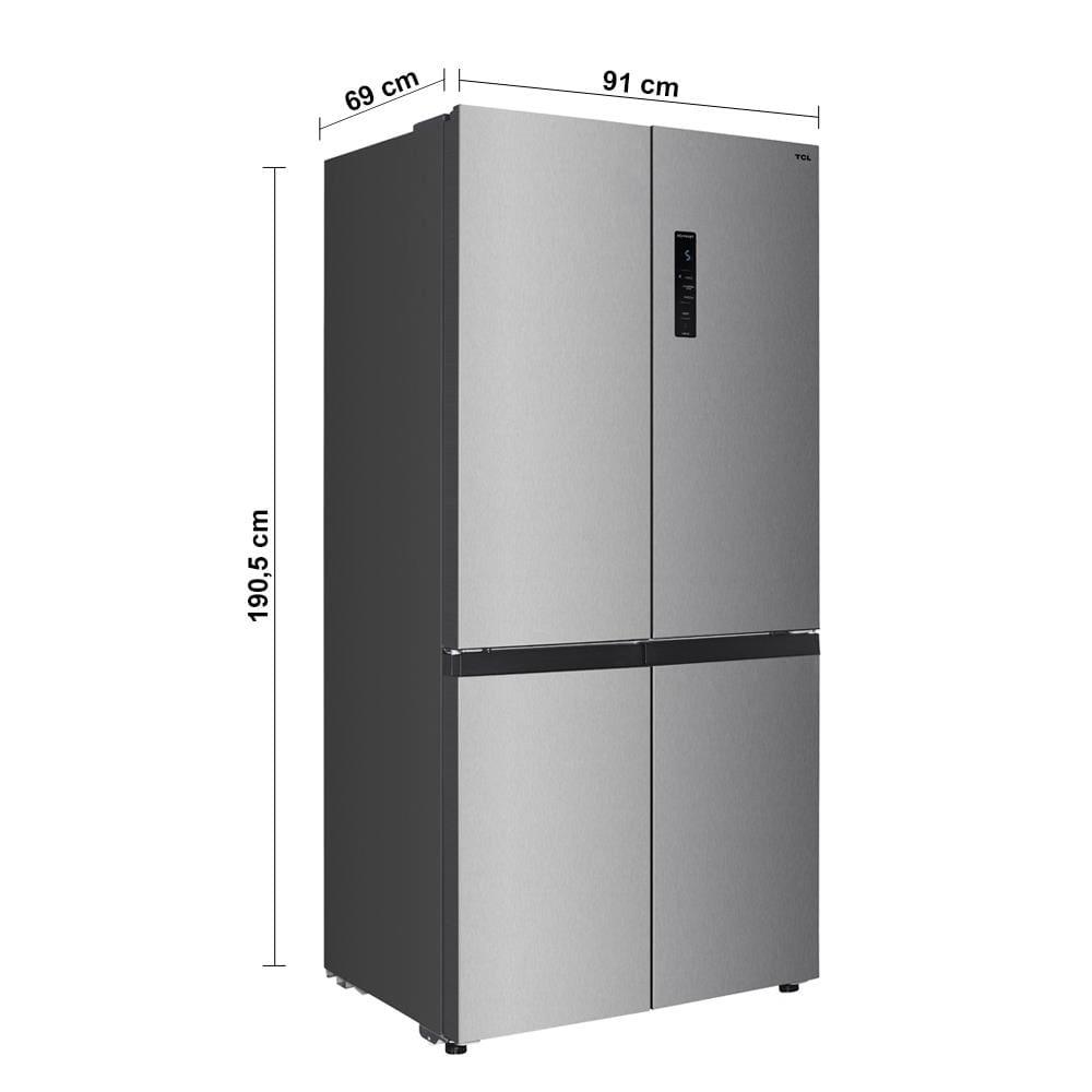 Geladeira TCL Multidoor C516CDN Inverter Frost Free Twin Eco Espaço Flex Metal Cooling Painel Digital com 4 Portas Inox - 516L - 6