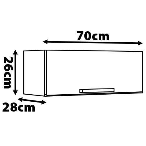 Armário de Geladeira Itatiaia Florença com 1 Porta e 1 Prateleira - 70cm de largura - 3