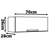 Armário de Geladeira Itatiaia Florença com 1 Porta e 1 Prateleira - 70cm de largura - 3