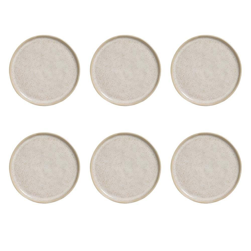 Conjunto de Prato de Pão Porto Brasil Bio Latte 6 peças – Bege - 1