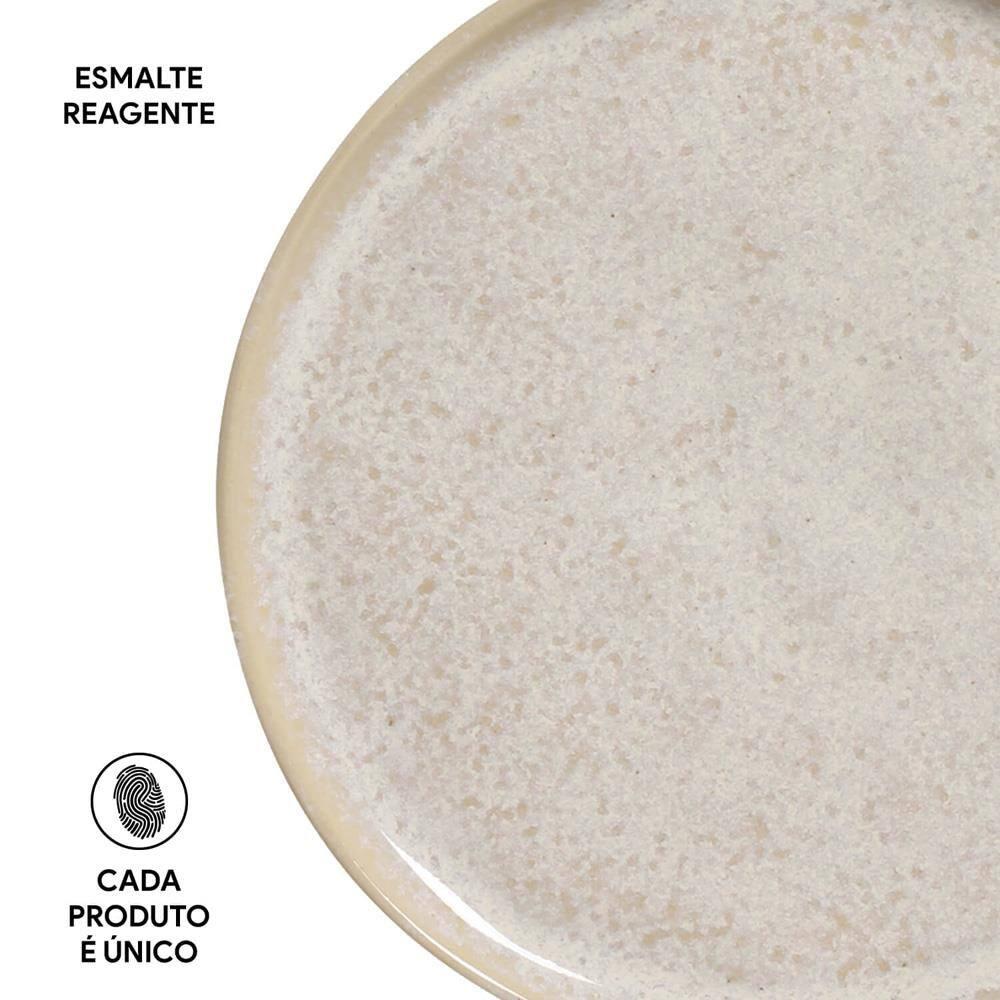 Conjunto de Prato de Pão Porto Brasil Bio Latte 6 peças – Bege - 5