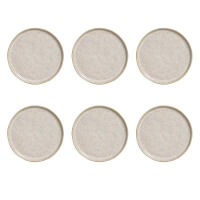 Conjunto de Prato de Pão Porto Brasil Bio Latte 6 peças – Bege