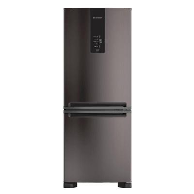 Geladeira Brastemp BRE57FE Frost Free Inverse com Painel Digital, Turbo Freezer e Ice Black Inox – 447 L