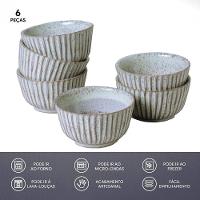 Conjunto de Ramequim Porto Brasil Linhas Pistache com 6 Peças 170 ml - Verde - 5