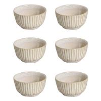 Conjunto de Ramequim Porto Brasil Linhas Latte com 6 Peças 170 ml - Bege - 1