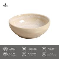 Conjunto de Ramequim Porto Brasil Orgânico Latte com 6 Peças 70 ml - Bege - 5