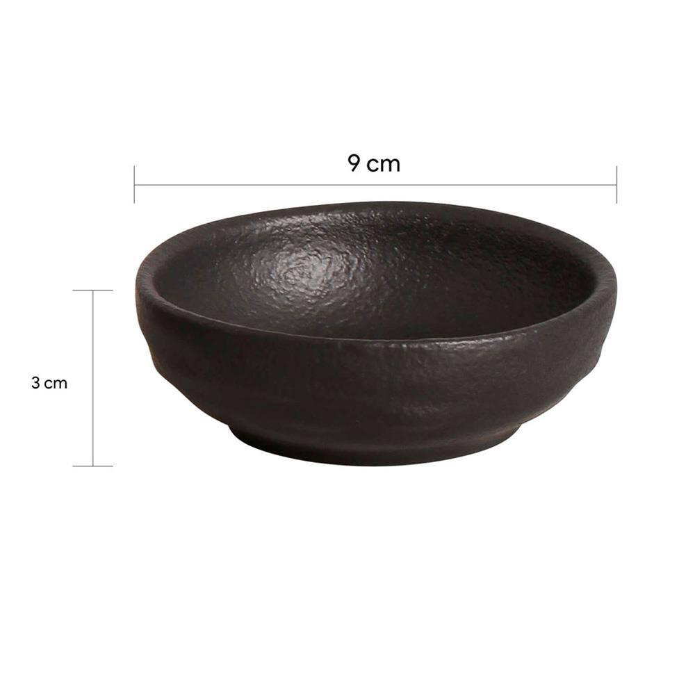 Conjunto de Ramequim Porto Brasil Orgânico Matte com 6 Peças 70 ml - Preto - 3