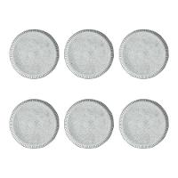 Conjunto de Pratos Rasos Porto Brasil Linhas Echo com 6 Peças - Branco - 1