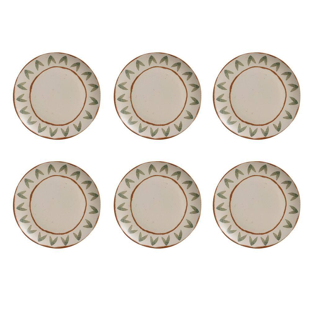 Conjunto de Pratos Rasos Porto Brasil Coup Magari com 6 Peças - Marrom - 1