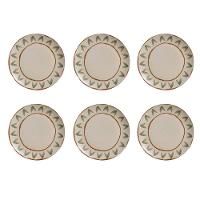 Conjunto de Pratos Rasos Porto Brasil Coup Magari com 6 Peças - Marrom - 1