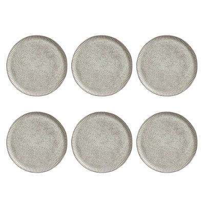 Conjunto de Pratos Rasos Porto Brasil Linhas Pistache com 6 Peças - Verde