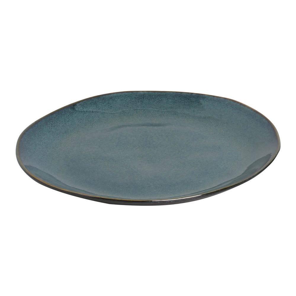 Conjunto de Pratos Rasos Porto Brasil Orgânico Oceano com 6 Peças - Azul - 3