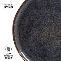 Conjunto de Pratos Rasos Porto Brasil Bio Titanium com 6 Peças - Azul - 6