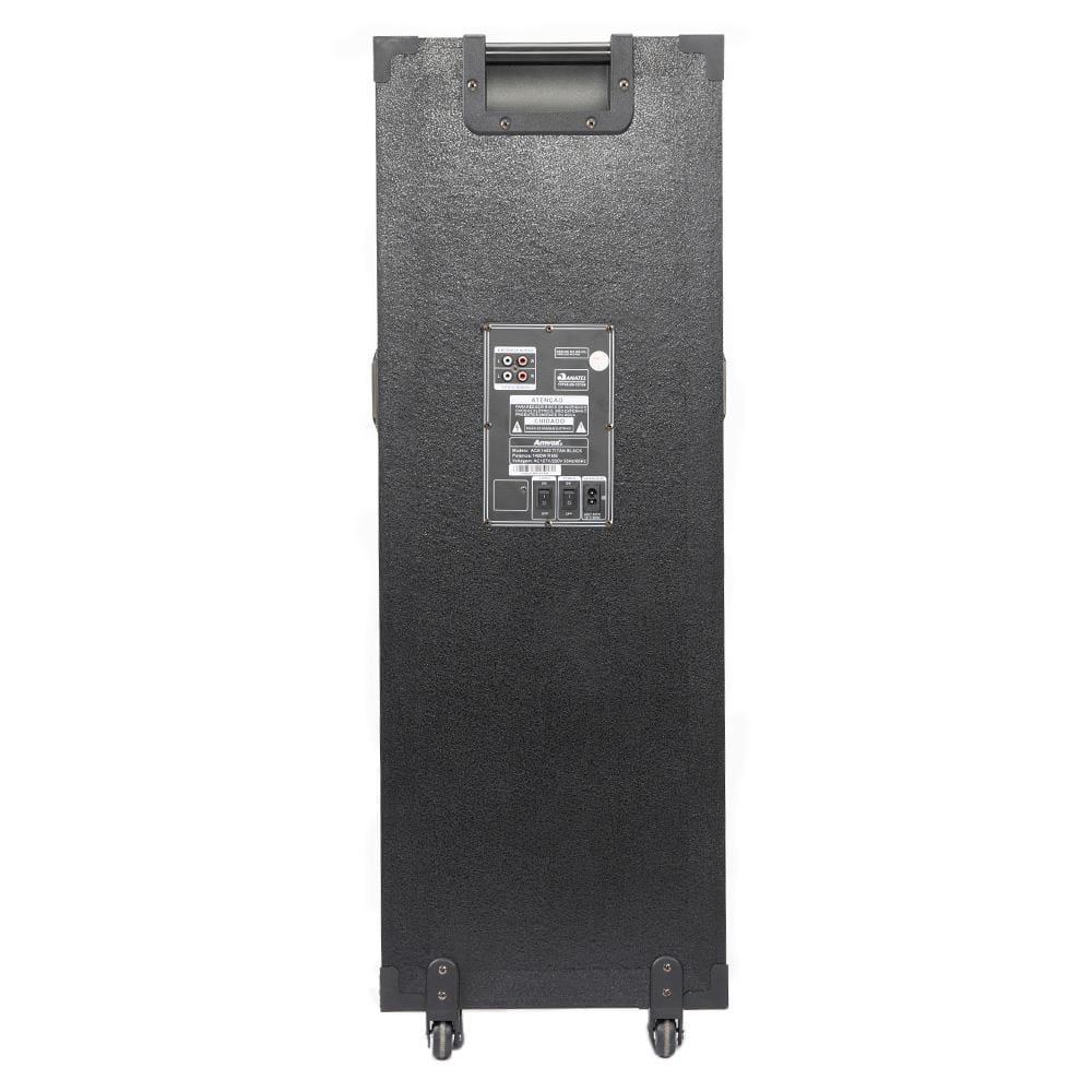 Torre de Som Amvox Titan Black ACA 1402 com Luz e Display em LED, 2 Woofers de 10", Bluetooth, Entradas USB, Card e Microfones 1400W - Bivolt - 4