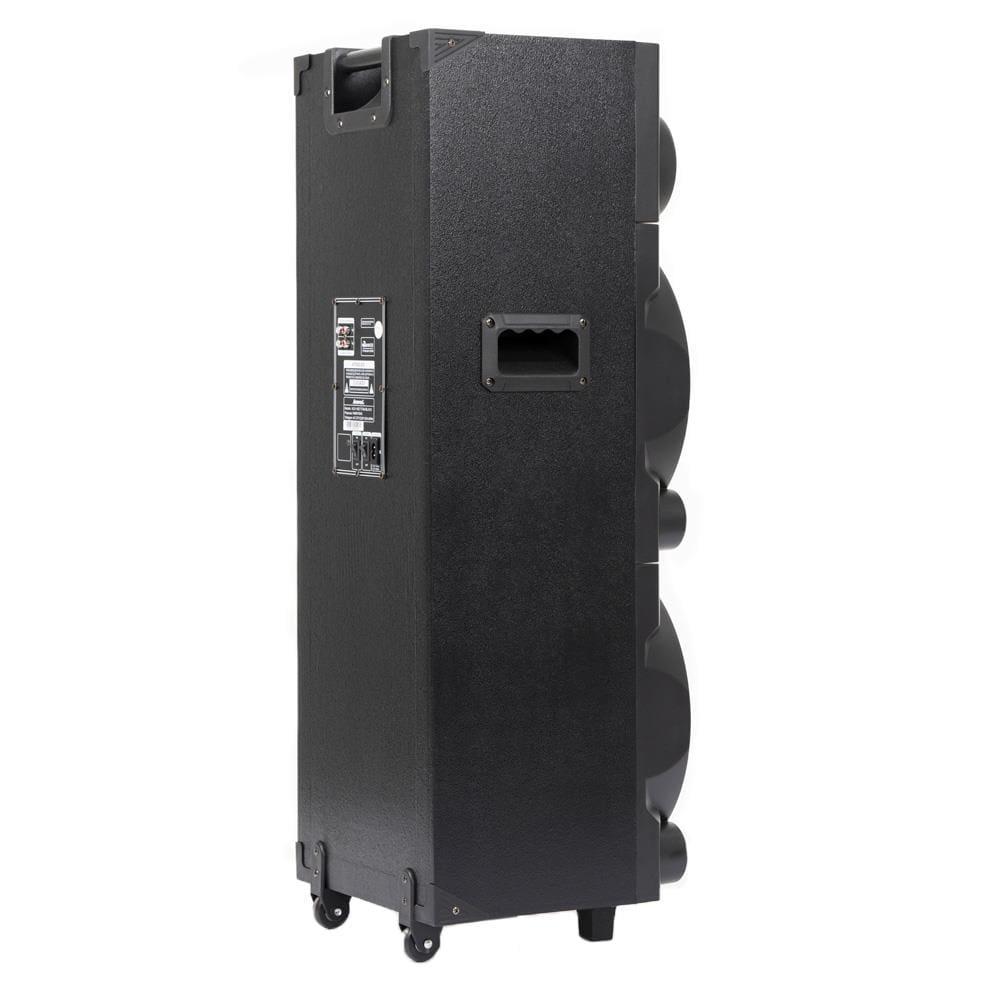 Torre de Som Amvox Titan Black ACA 1402 com Luz e Display em LED, 2 Woofers de 10", Bluetooth, Entradas USB, Card e Microfones 1400W - Bivolt - 5