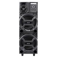 Torre de Som Amvox Titan Black ACA 1402 com Luz e Display em LED, 2 Woofers de 10", Bluetooth, Entradas USB, Card e Microfones 1400W - Bivolt - 1