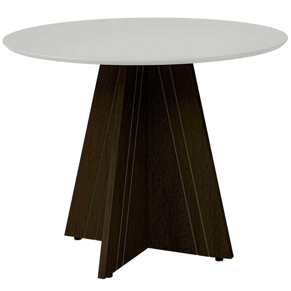 Mesa de Jantar Redonda Dobuê Turim com 4 Cadeiras com Revestimento em Suede - 3