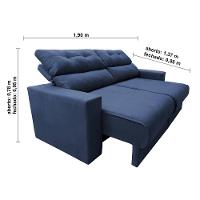 Sofá 3 Lugares Cama Inbox Clean com Assento Retrátil e Encosto Reclinável em Tecido Velusoft - 190cm de Largura - 5