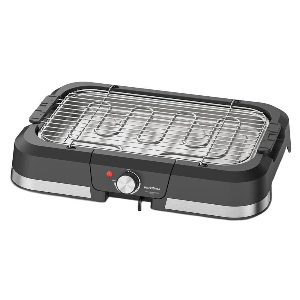 Churrasqueira Elétrica Britânia BCQ40 com Seletor de Temperatura e Revestimento Antiaderente – Preta e Inox - 2