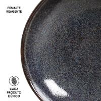 Conjunto de Pratos Fundos Porto Brasil Bio Titanium com 6 Peças - Azul - 5