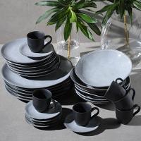 Conjunto de Pratos Fundos Porto Brasil Orgânico Concreto com 6 Peças - Cinza - 7