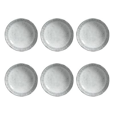Conjunto de Pratos Fundos Porto Brasil Linhas Echo com 6 Peças - Branco