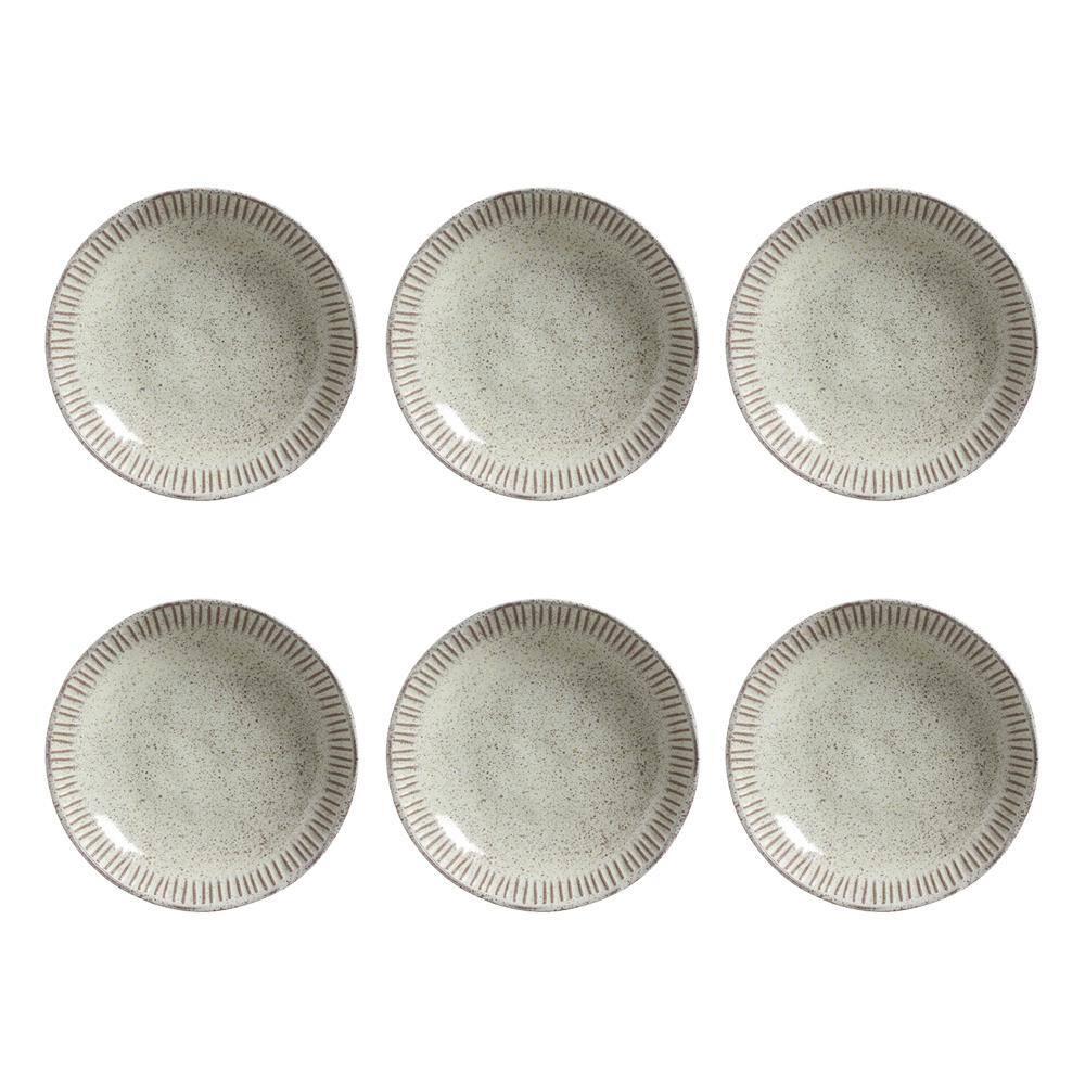 Conjunto de Pratos Fundos Porto Brasil Linhas Pistache com 6 Peças - Verde - 1