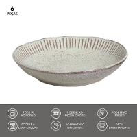 Conjunto de Pratos Fundos Porto Brasil Linhas Pistache com 6 Peças - Verde - 5