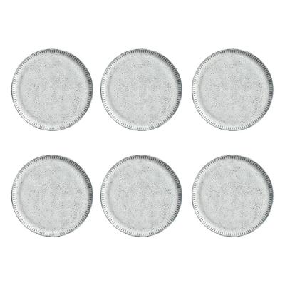 Conjunto de Pratos de Sobremesa Porto Brasil Linhas Echo com 6 Peças - Branco