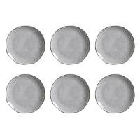Conjunto de Pratos de Sobremesa Porto Brasil Orgânico Concreto com 6 peças - Cinza - 1