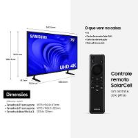 Smart TV 75” 4K LED Samsung 75DU7700 Processador Crystal Gaming Hub AI Energy Mod - 9