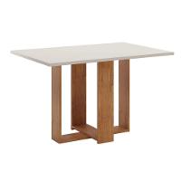 Mesa de Jantar Retangular Viero Caiena com 4 Cadeiras Estofadas e Revestidas em Veludo - 3